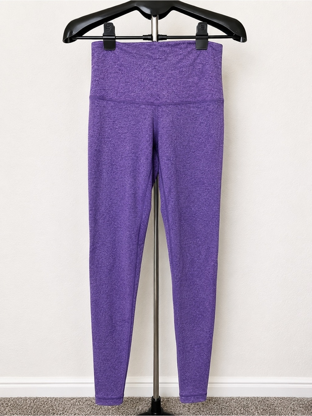 DYI Purple Heathered High Rise Compression Leggings Women’s Large